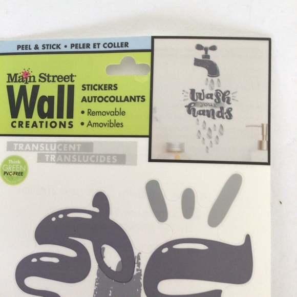 BATHROOM WALL DECOR REMOVABLE DECALS NWT - Picture 3 of 5